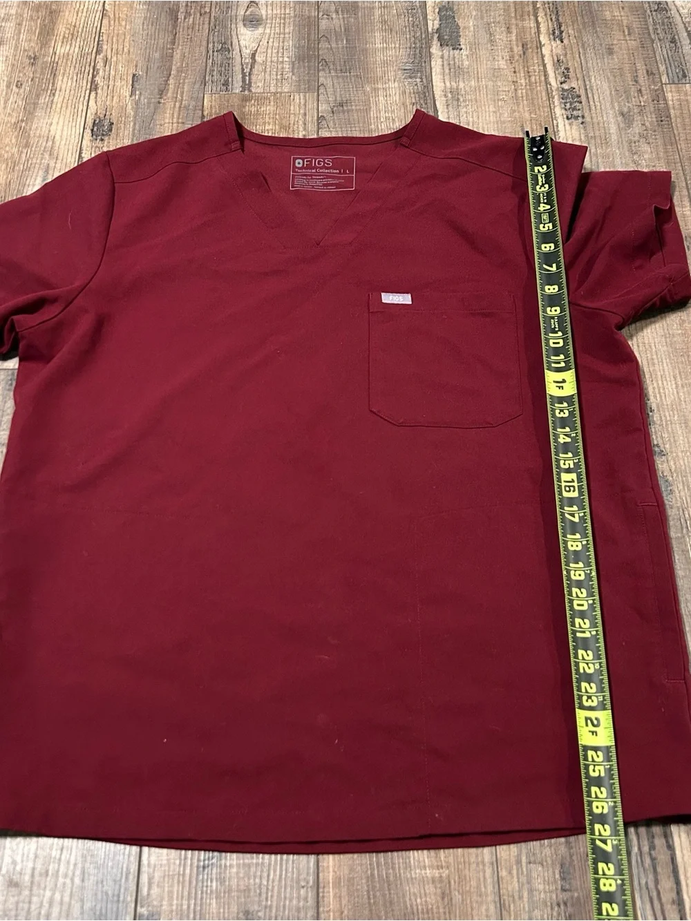 FIGS Maroon Scrub Set - Top & Jogger Pants - Picture 4 of 15